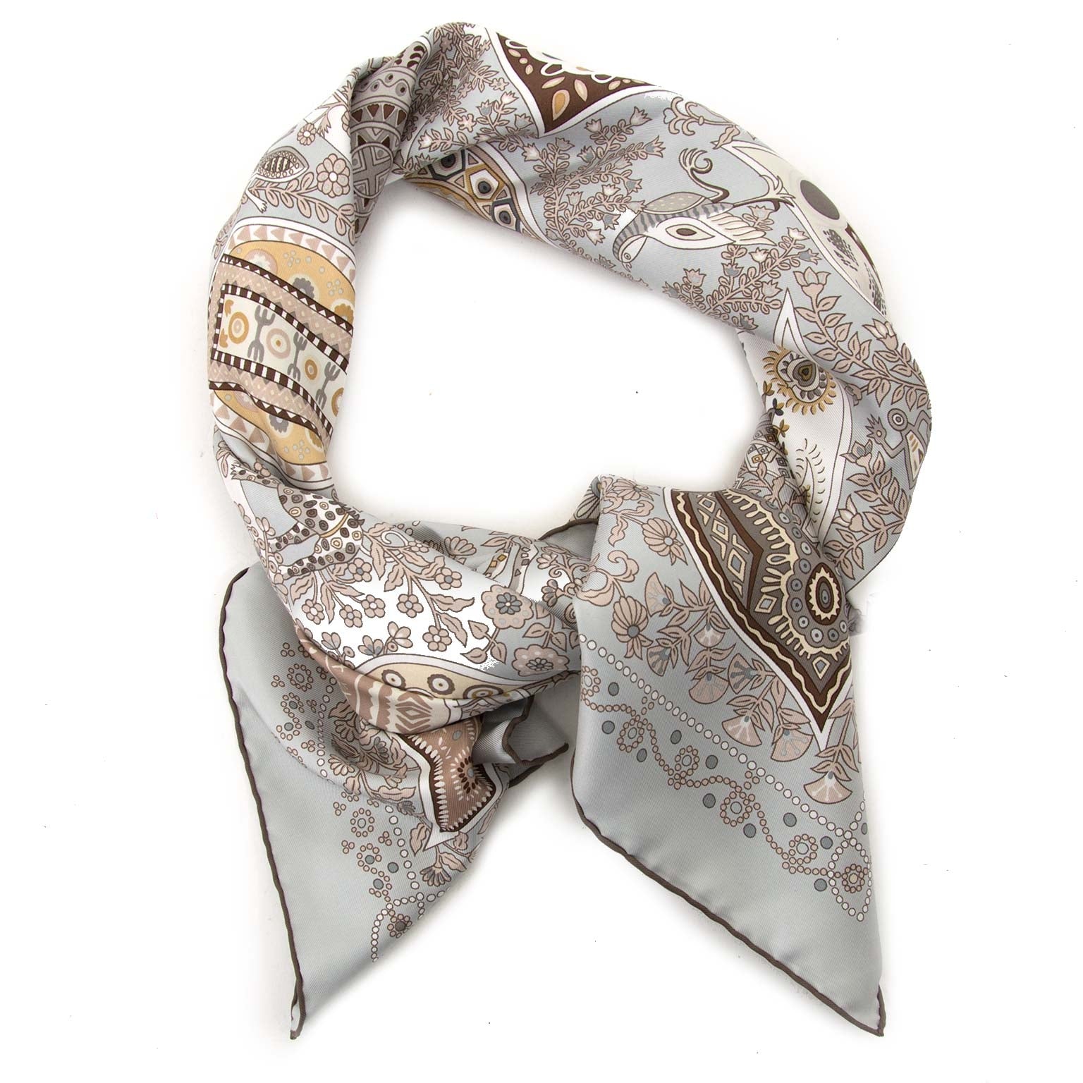 hermès carré silk scarf l'arbre de vie now for sale at labellov vintage fashion webshop belgium