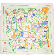 Koop nu veilig en online jouw tweedehands Hermès Silk Scarf Carré 'Le jeu des petits bonheurs' op labellov.com