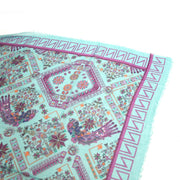 Koop versace blauwe zijden sjaal bij labellov vintage mode webshop belgië
