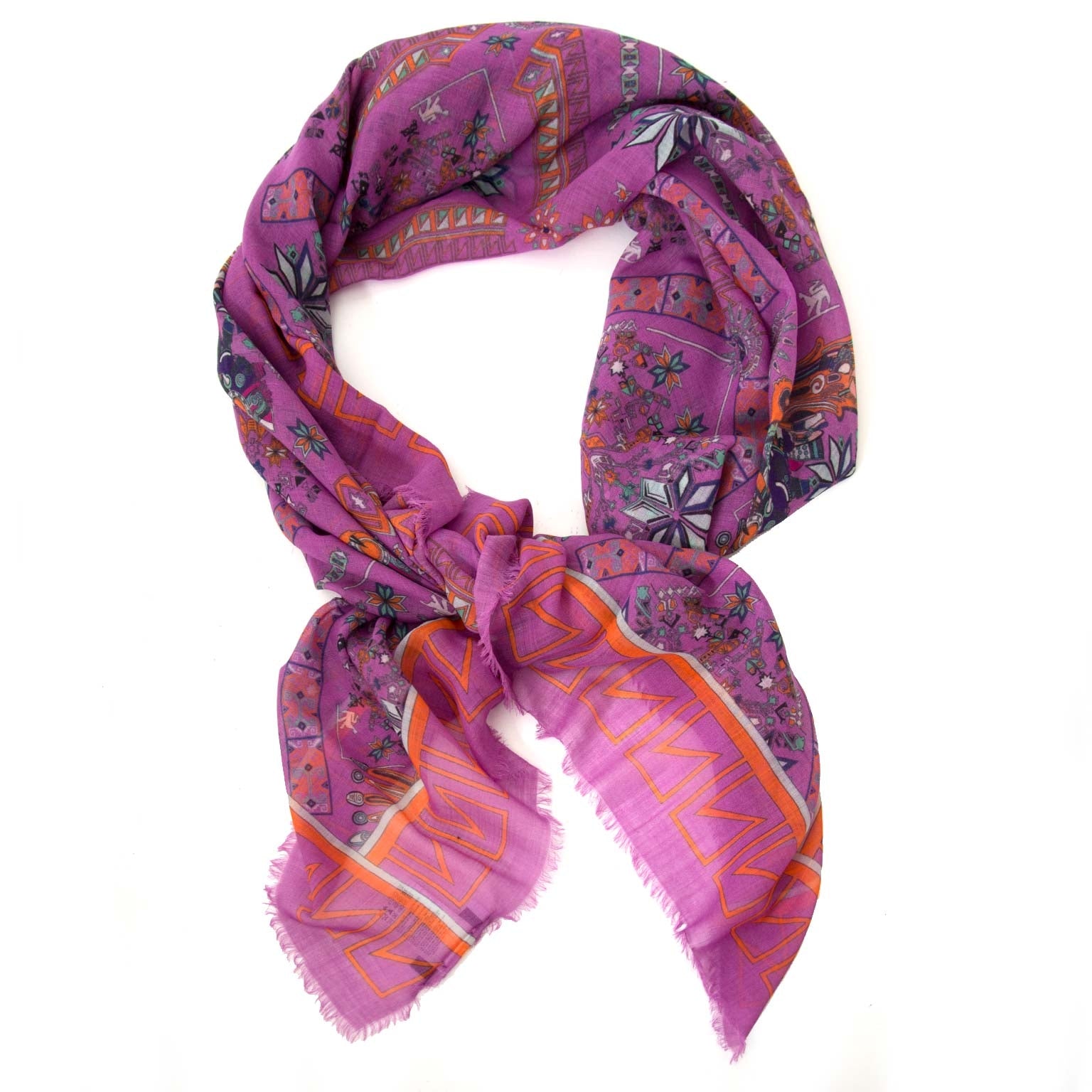 Buy authentic secondhand versace native american scarf at labellov vintage fashion webshop