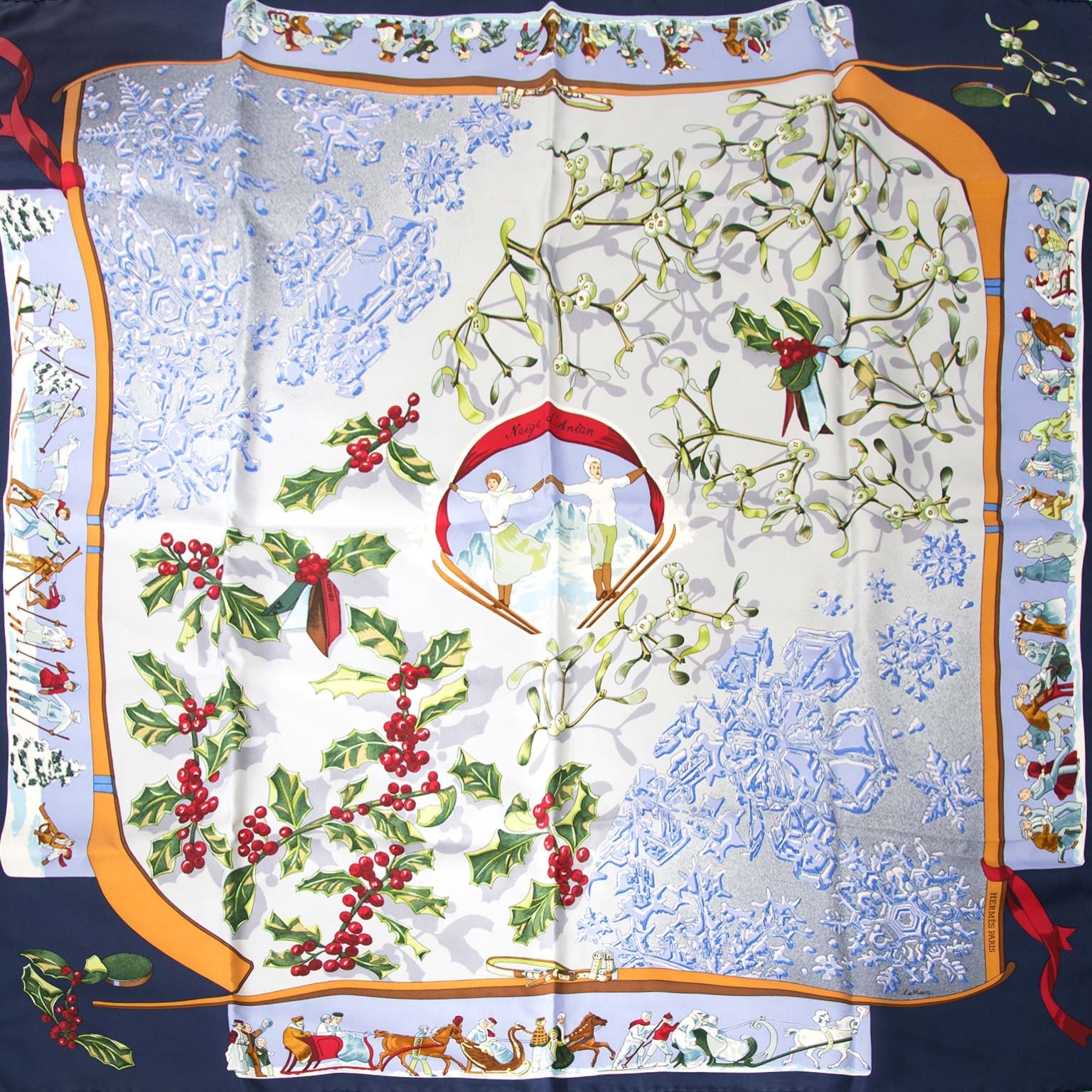 Hermès Paris Neige d'Antan Silk Carré Scarf Buy authentic designer Hermes secondhand silk scarves at Labellov at the best price. Safe and secure shopping. Koop tweedehands authentieke Hermes sjaals tassen bij designer webwinkel labellov.