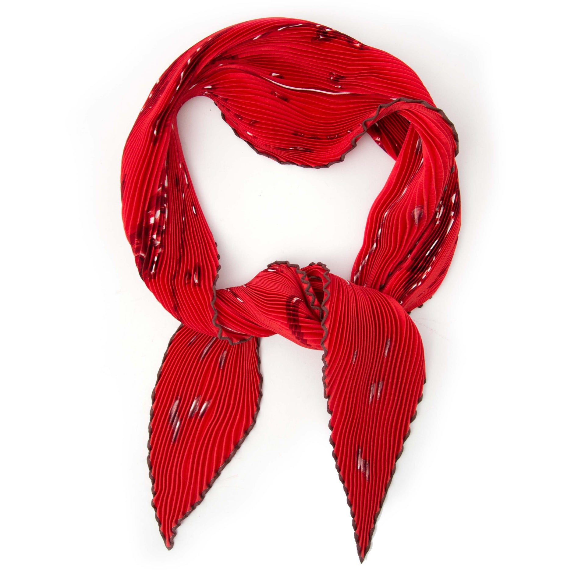 Hermès Carré Plissé Rouge