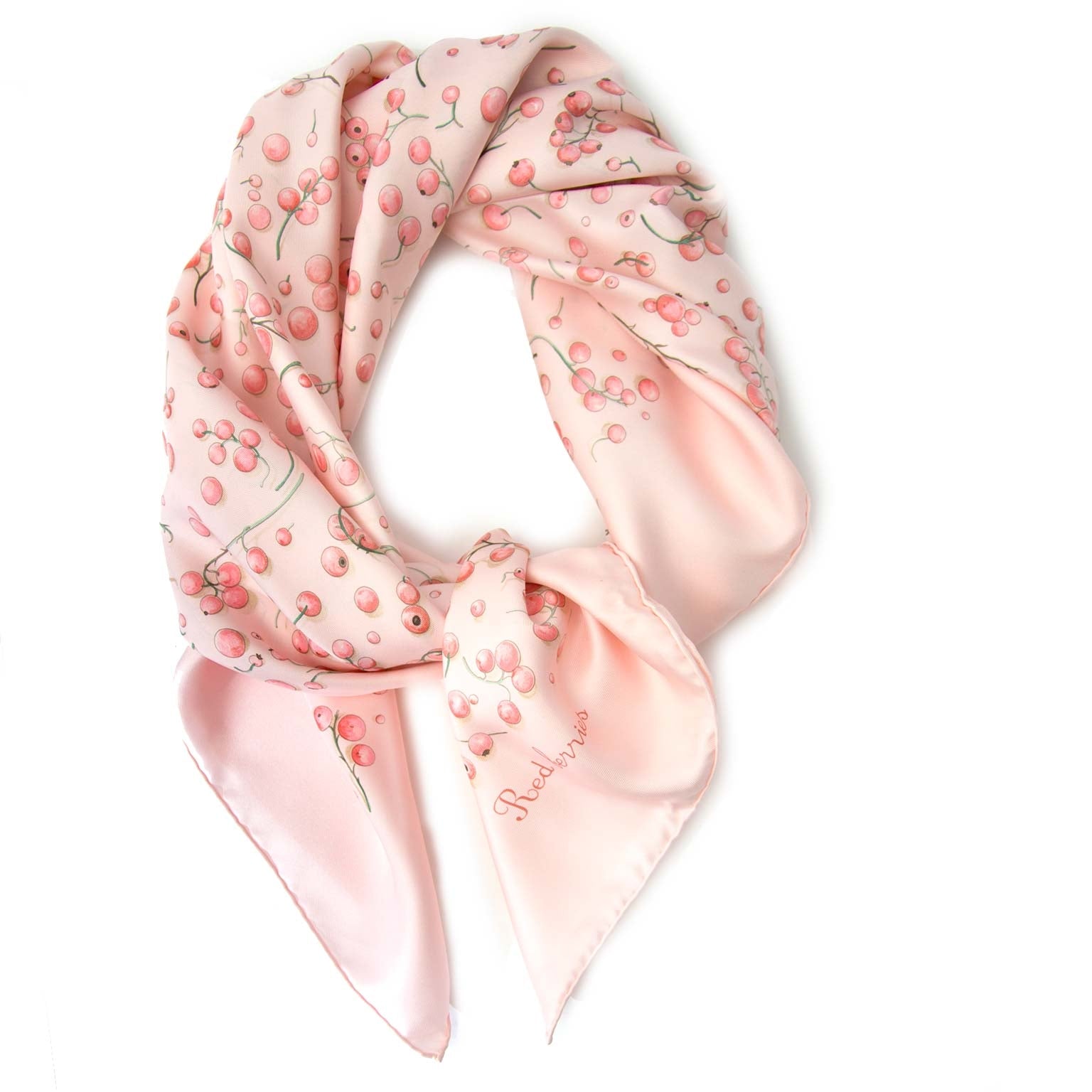 Hermès Paris Pink Silk Red Berries Carré Scarf Buy authentic designer hermes secondhand scarves at Labellov at the best price. Safe and secure shopping. Koop tweedehands authentieke hermes sjaals bij designer webwinkel labellov.
