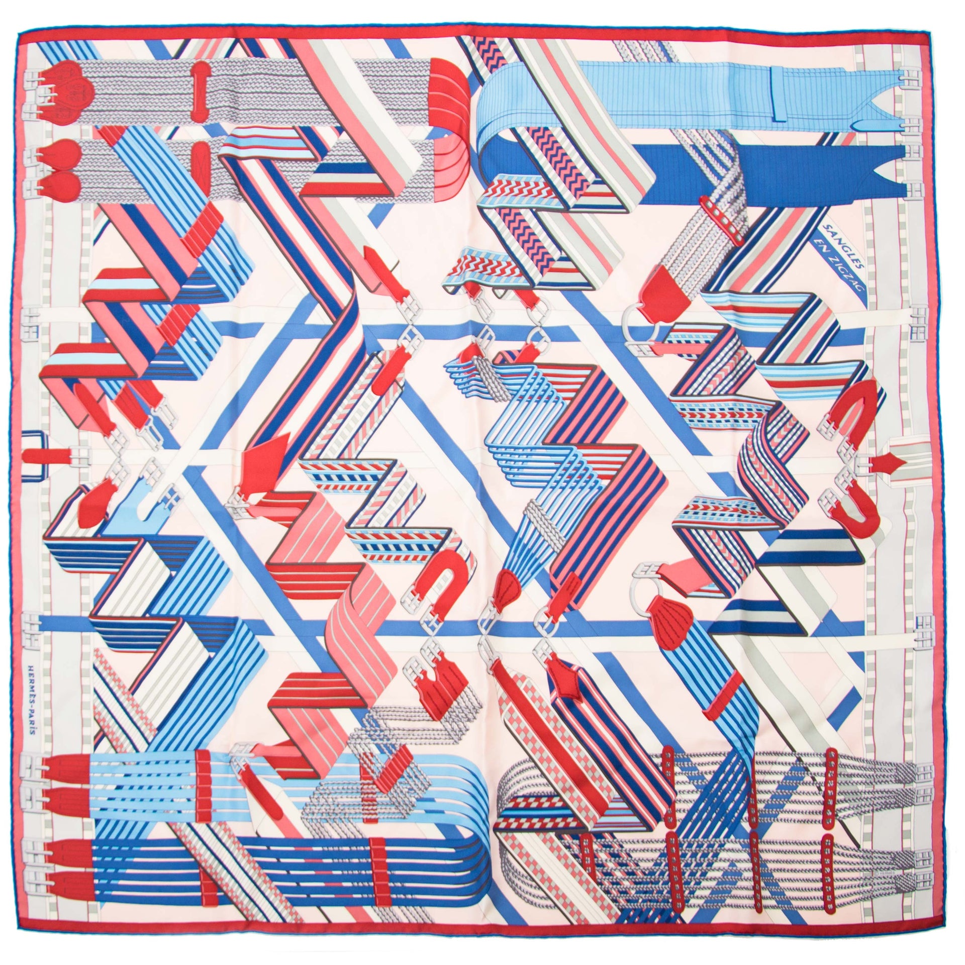 acheter en ligne seconde main Hermes Carré Sangle En ZigZag