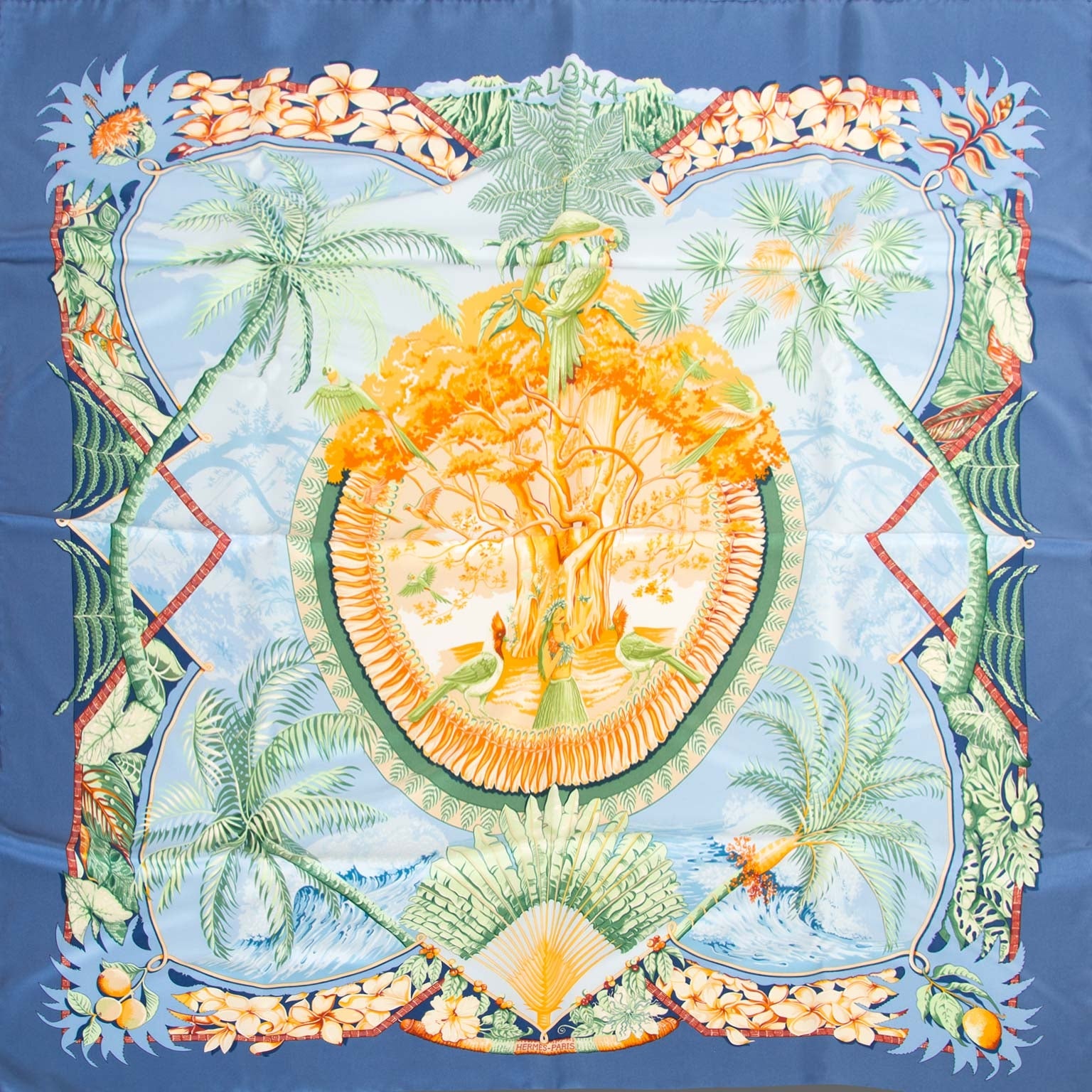 hermes carre aloha scarf at labellov vintage fashion webshop belgium