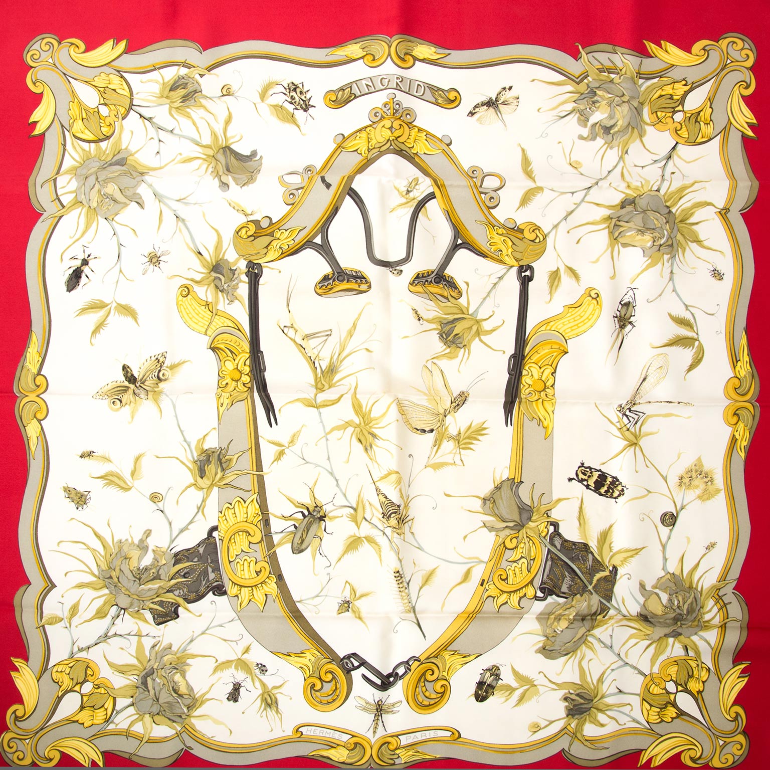 Hermes carre silk foulard Ingrid now online at labellov.com for the best price