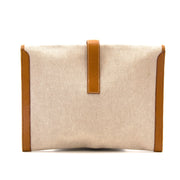Koop authentieke Hermes canvas envelope jige clutch aan de beste prijs bij Labellov tweedehands vintage