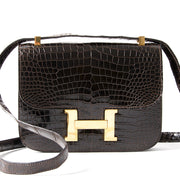 buy safe online secondhand designer vintage hermes constance croco marron pour le meilleur prix