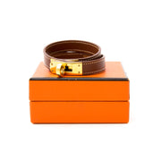 comme neuf Hermès Kelly Double Tour Marron GHW