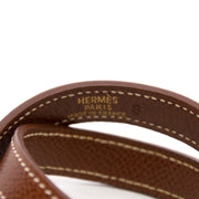 koop veilig online tweedehands Hermès Kelly Double Tour Marron GHW