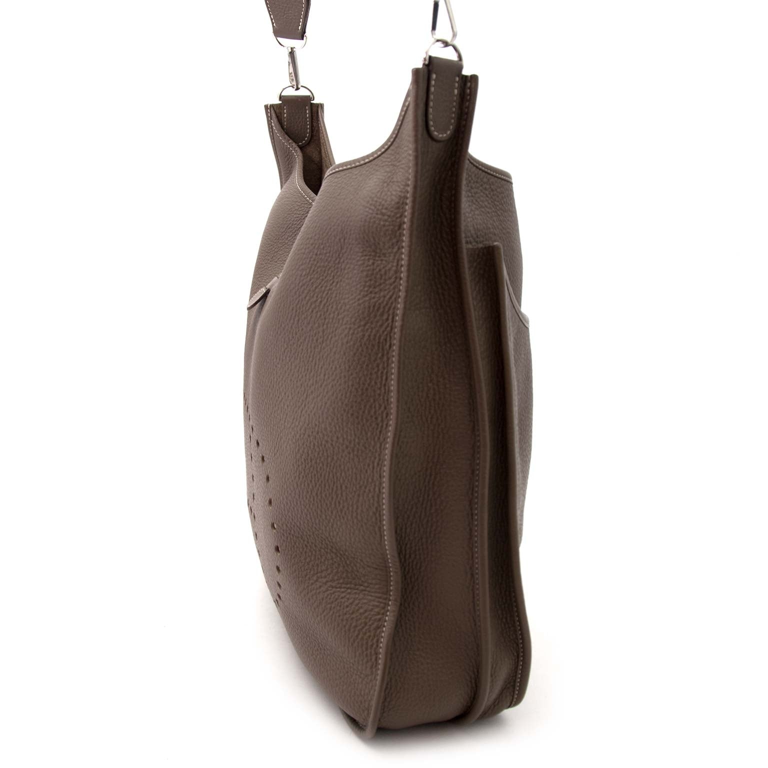 buy safe and secure online at labellov.com for the best price hermes etoupe togo evelyn tgm shoulderbag