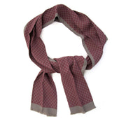 Hermès Cravate Foulard Grey and Bordeaux for the best price available online