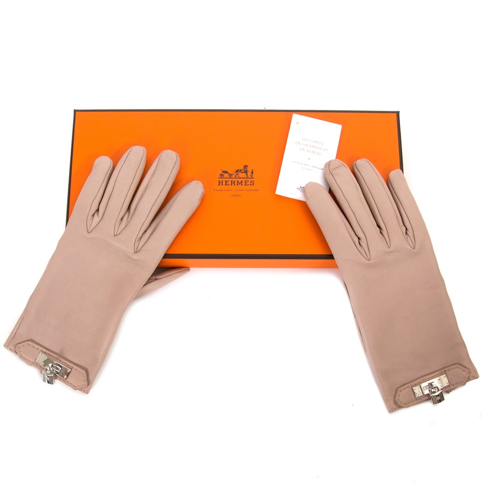 Hermès Rose Soya Gloves te koop