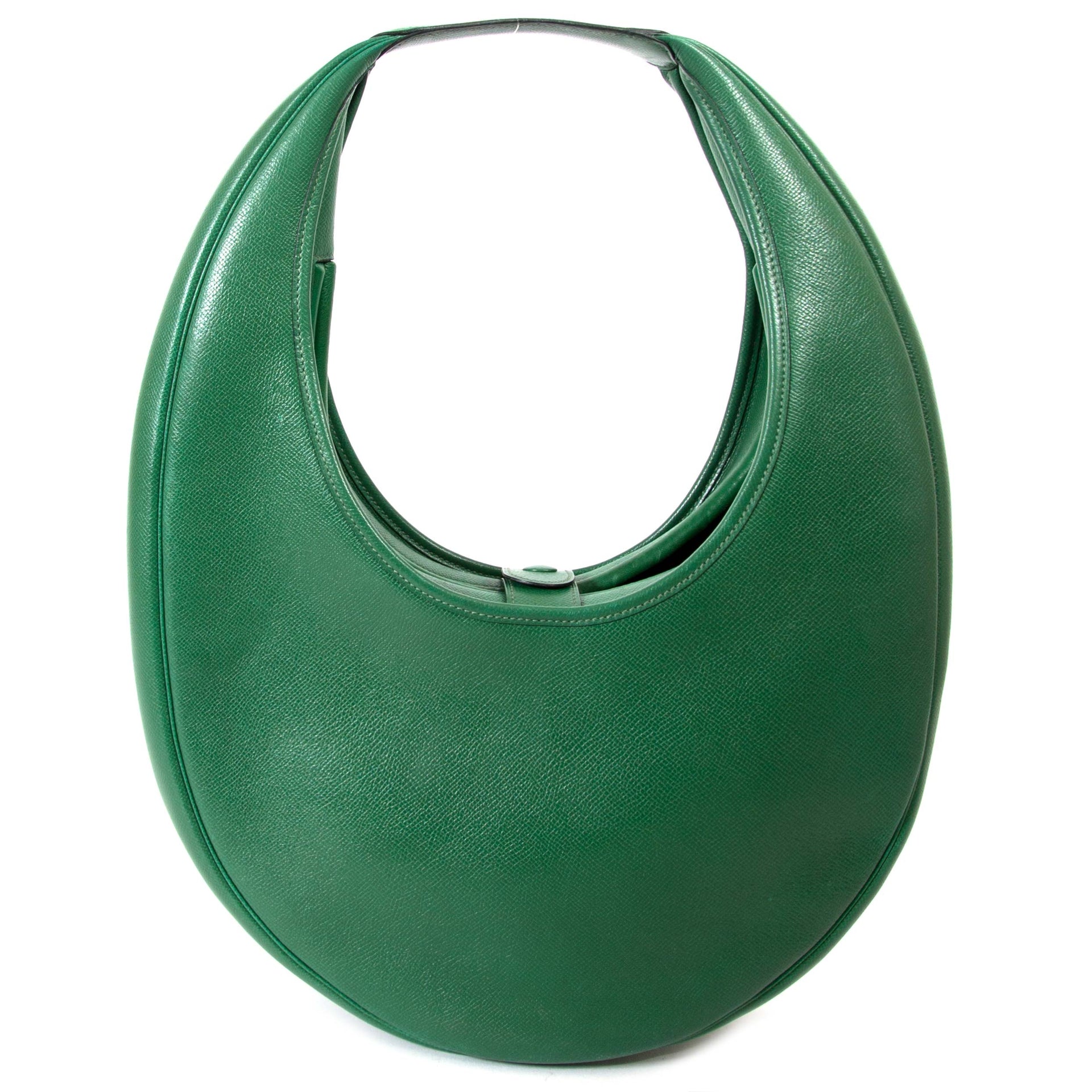 Rare sac Hermès Circular Folies en cuir Courchevel vert