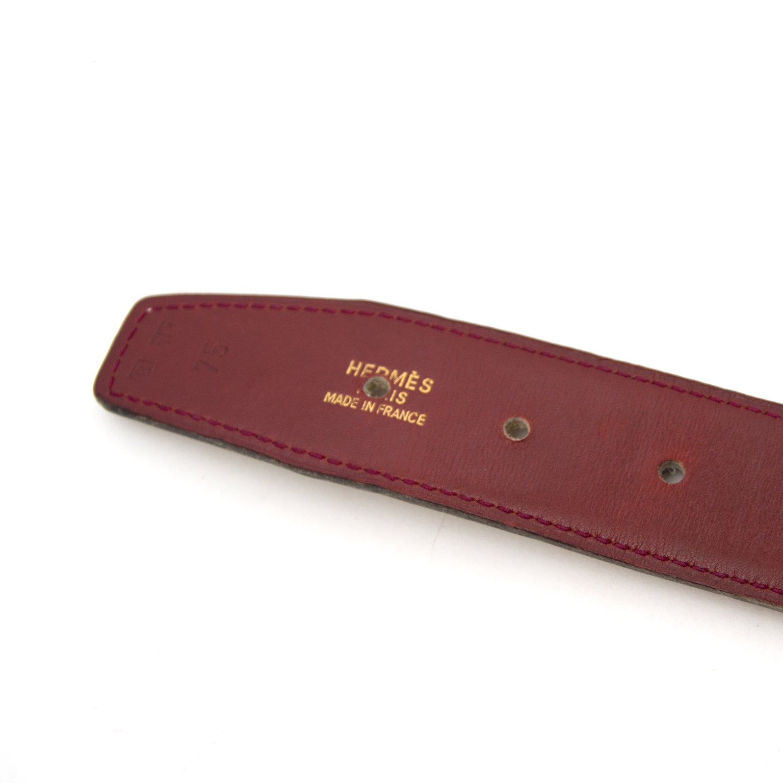 Hermes H Lederen riem in kalfsleder nu online tegen de beste prijs bij labellov.com