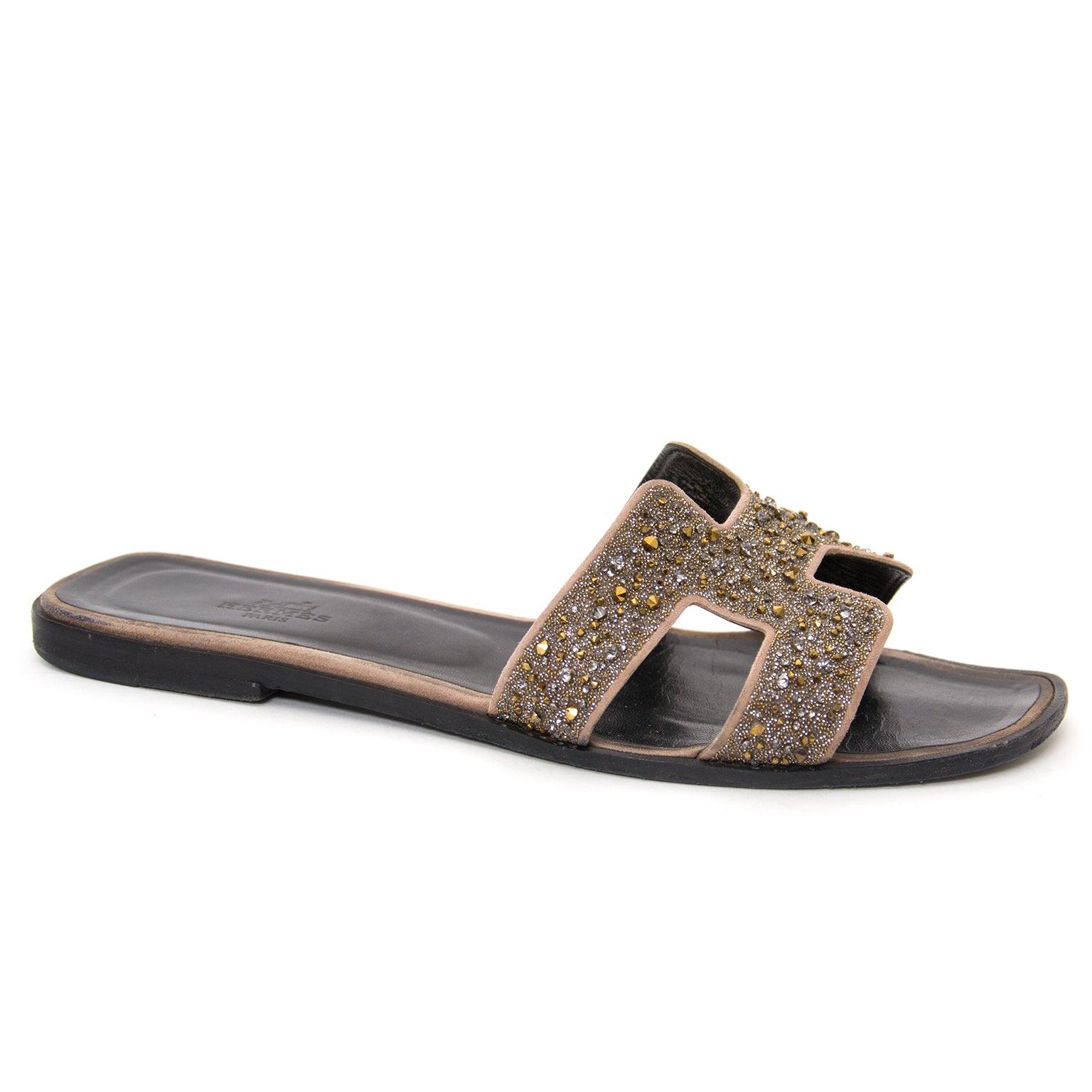 koop veilig online aan de beste prijs Hermes Oran Crystal Sandals