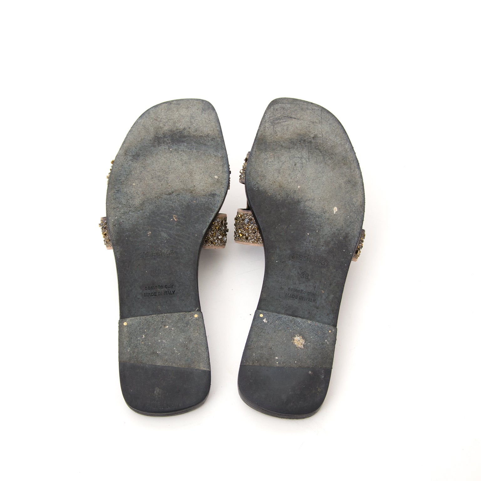 shop safe online aan de beste prijs Hermes Oran Crystal Sandals