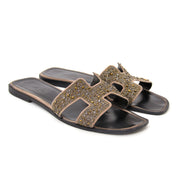 shop safe online aan de beste prijs jou tweedehandsHermes Oran Crystal Sandals Hermes Oran Crystal Sandals