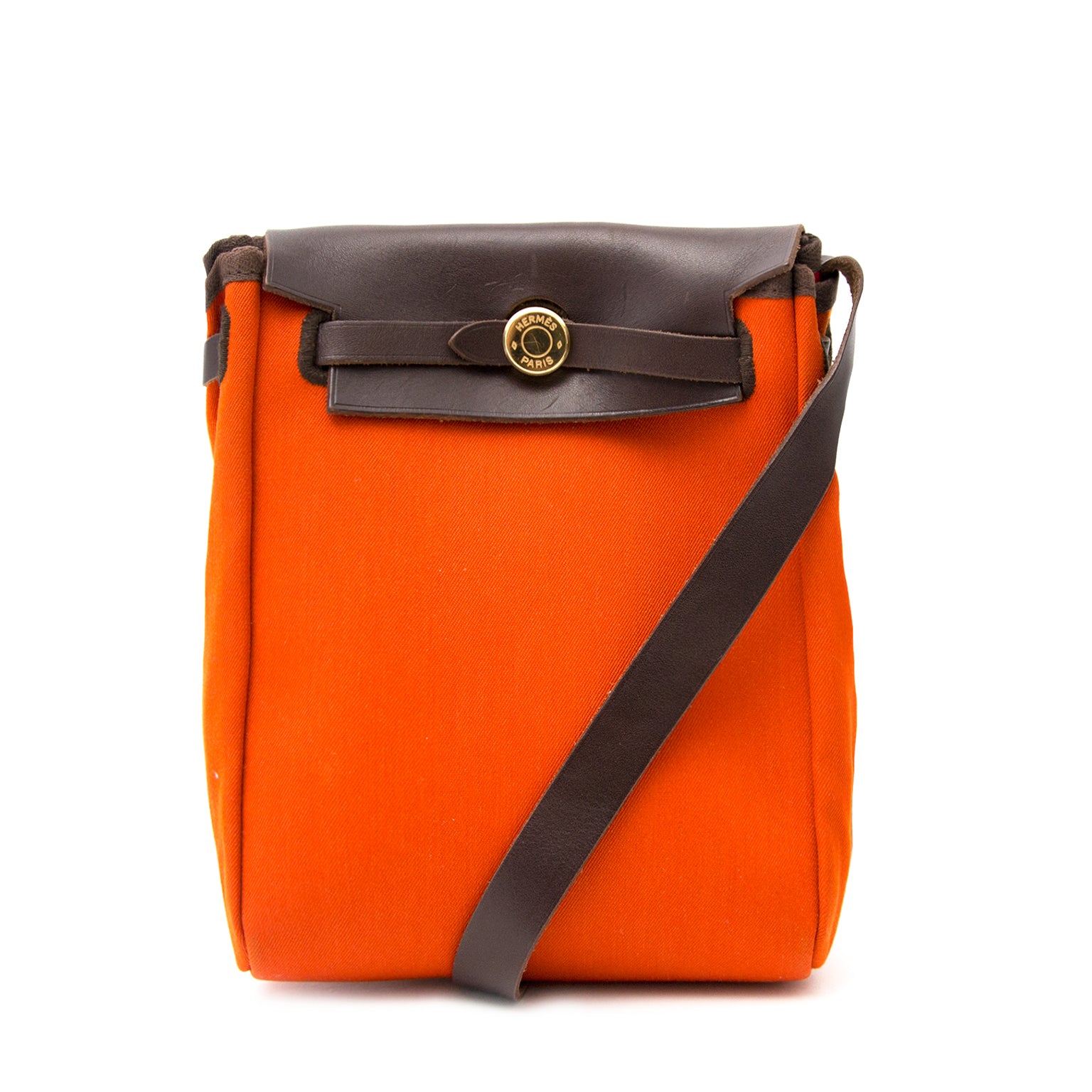 hermes orange and red mini herbag now online at labellov.com