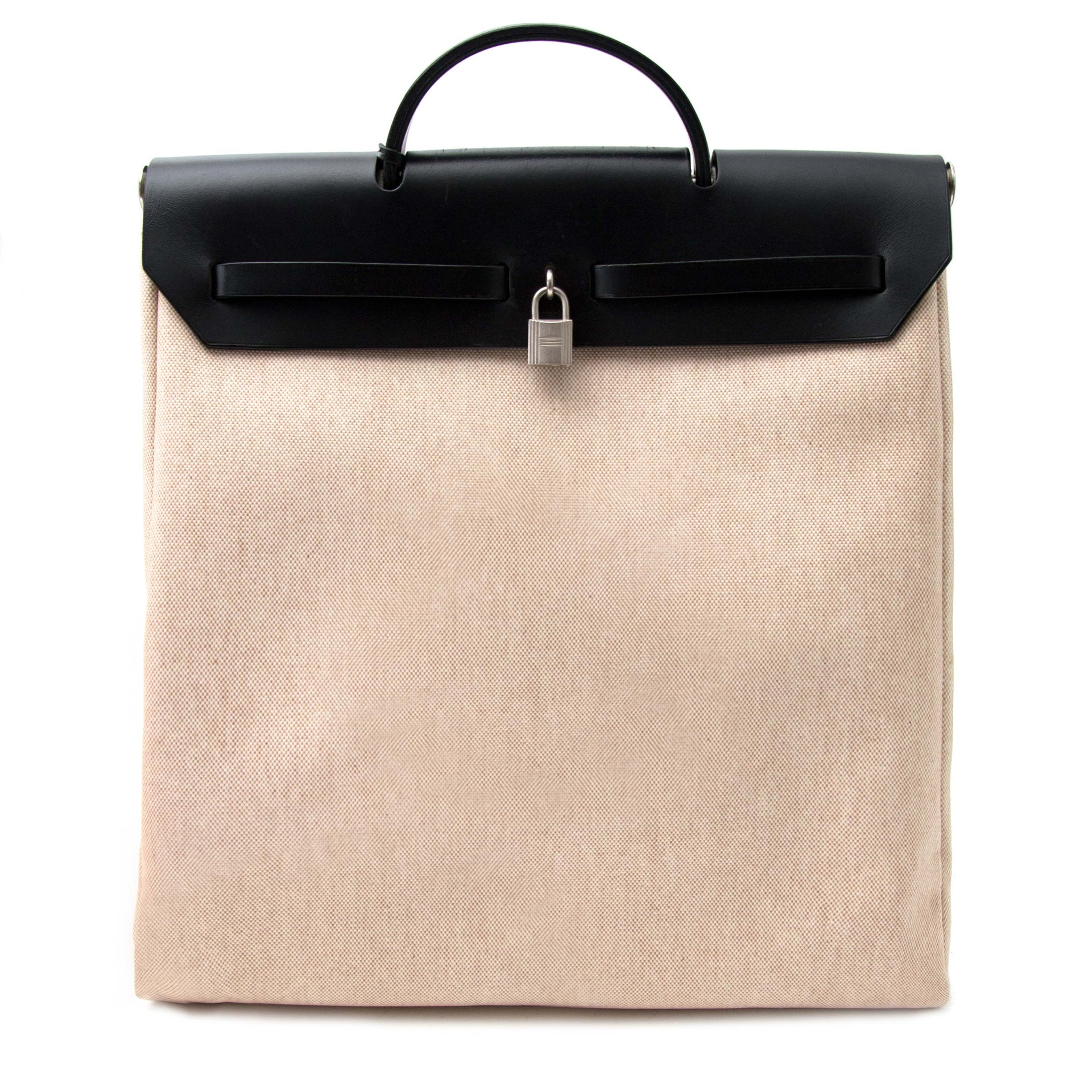 Hermès Herbag Beige & Noir 2 en 1