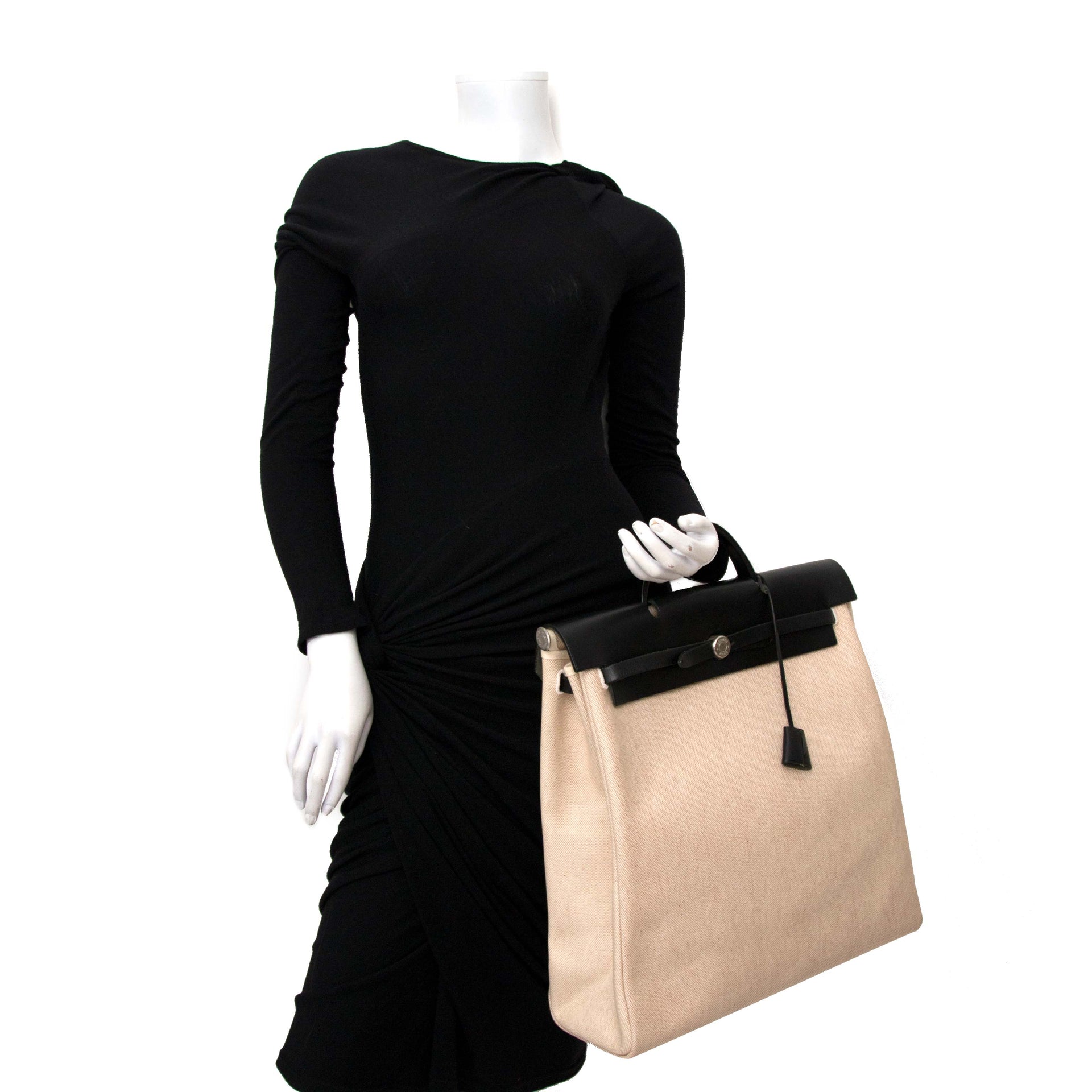 Hermès Herbag Beige & Noir 2 en 1