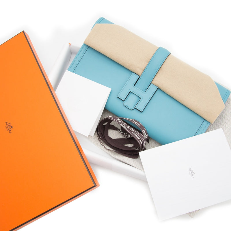 Hermès Jige Elan 29 Bleu Saint Cyr Swift