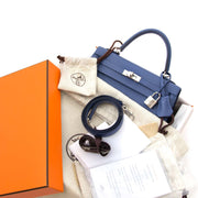 koop al uw hermes kelly en birkin tassen Hermès Kelly Sellier 25 Epsom Bleu Brighton PHW nu bij labellov.com zonder wachtlijst