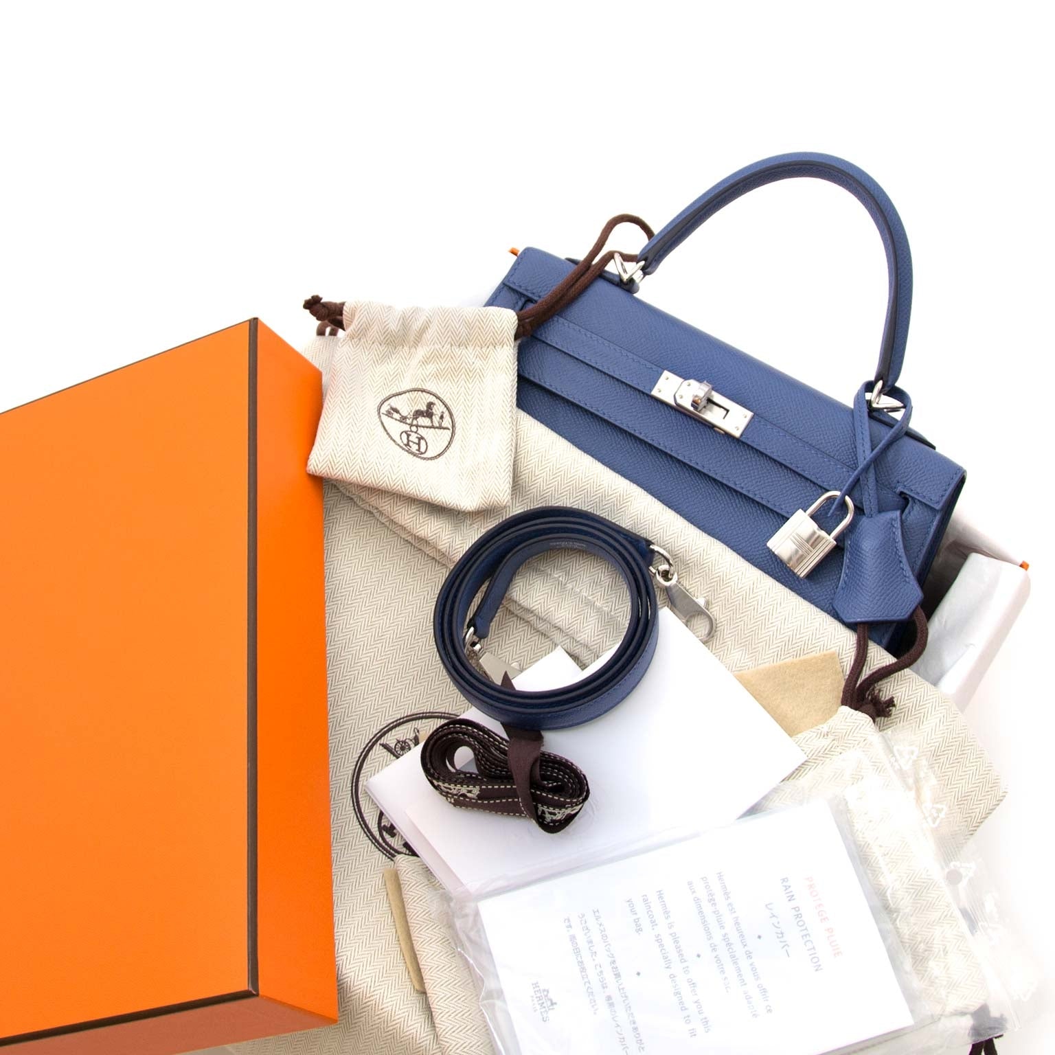 koop al uw hermes kelly en birkin tassen Hermès Kelly Sellier 25 Epsom Bleu Brighton PHW nu bij labellov.com zonder wachtlijst
