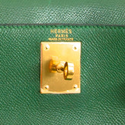 Hermès Kelly 28 Vert Bengal Courchevel GHW