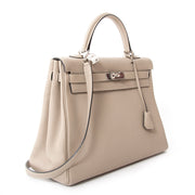 shop safe online secondhand designer Hermes Kelly Togo Gris Tourterelle 35 like new worldwide shippig