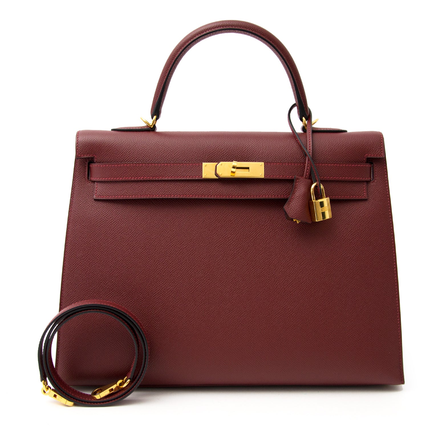 Hermès Kelly 35 Epsom Rouge ghw now online at labellov.com 100% authentic