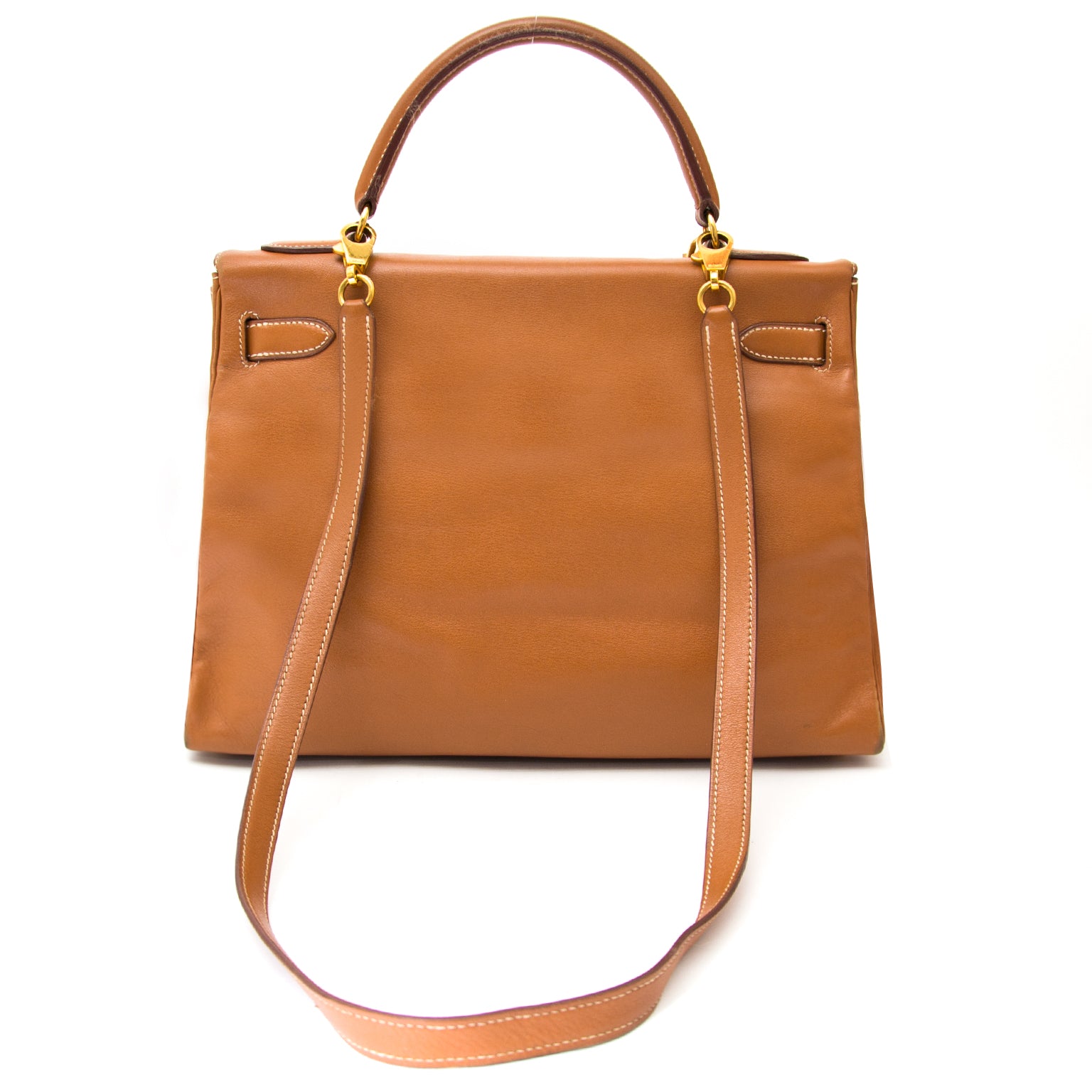 acheter en ligne pour le meilleur prix comme neuf sac a main hermes Kelly 32 gold swift