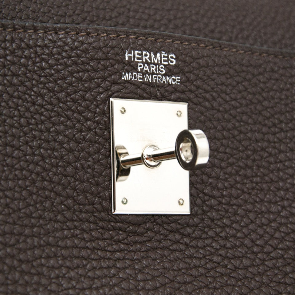 comme neuf sac a main shop safe online second hand designer Hermes Kelly 40 Cafe Clemence Taurilllon PHW 100% authentic Belgique anvers