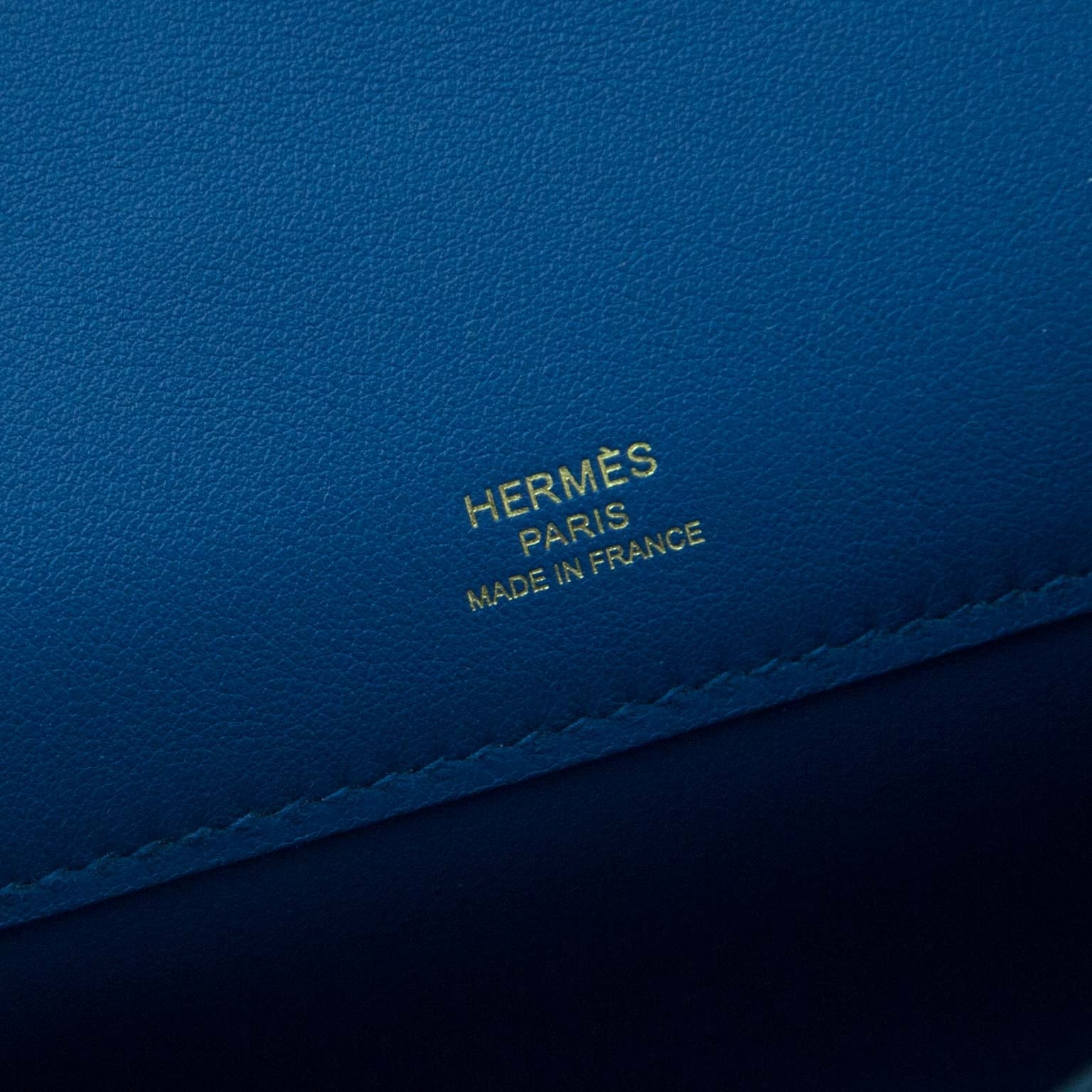 Buy with confidence at Labellov luxury webshop Hermès Kelly Cut Veau Swift Bleu Brighton