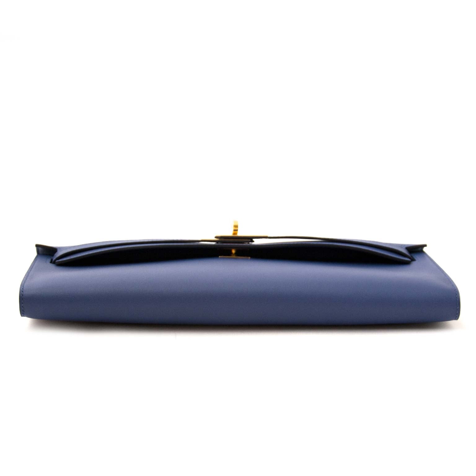 Hermès Kelly Cut Veau Swift Bleu Brighton