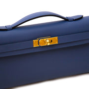 Hermès Kelly Cut Veau Swift Bleu Brighton