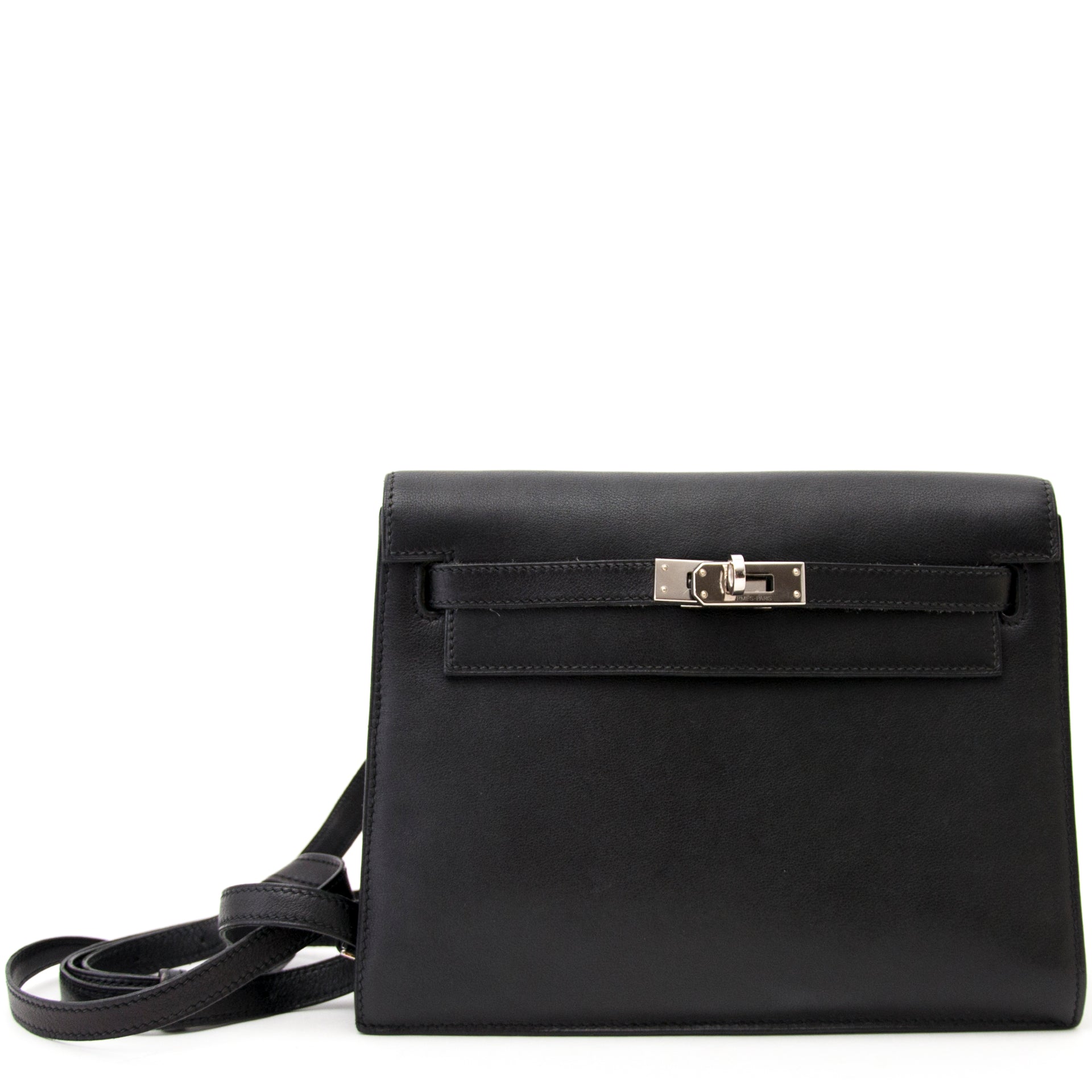 acheter seconde main sac a main Hermes Black Kelly Swift Dance