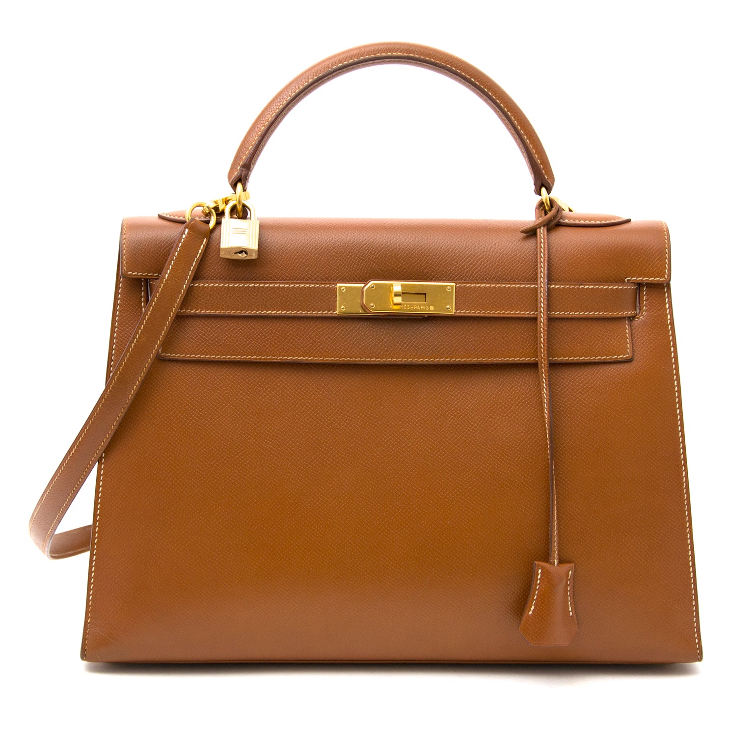Acheter en ligne chez labellov.com pour le meilleur prix Hermes Kelly Gold Sac a main 32cm