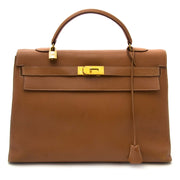 Hermes Kelly gold 40cm sellier cuir courchevel GHW now online at labellov.com for the best price