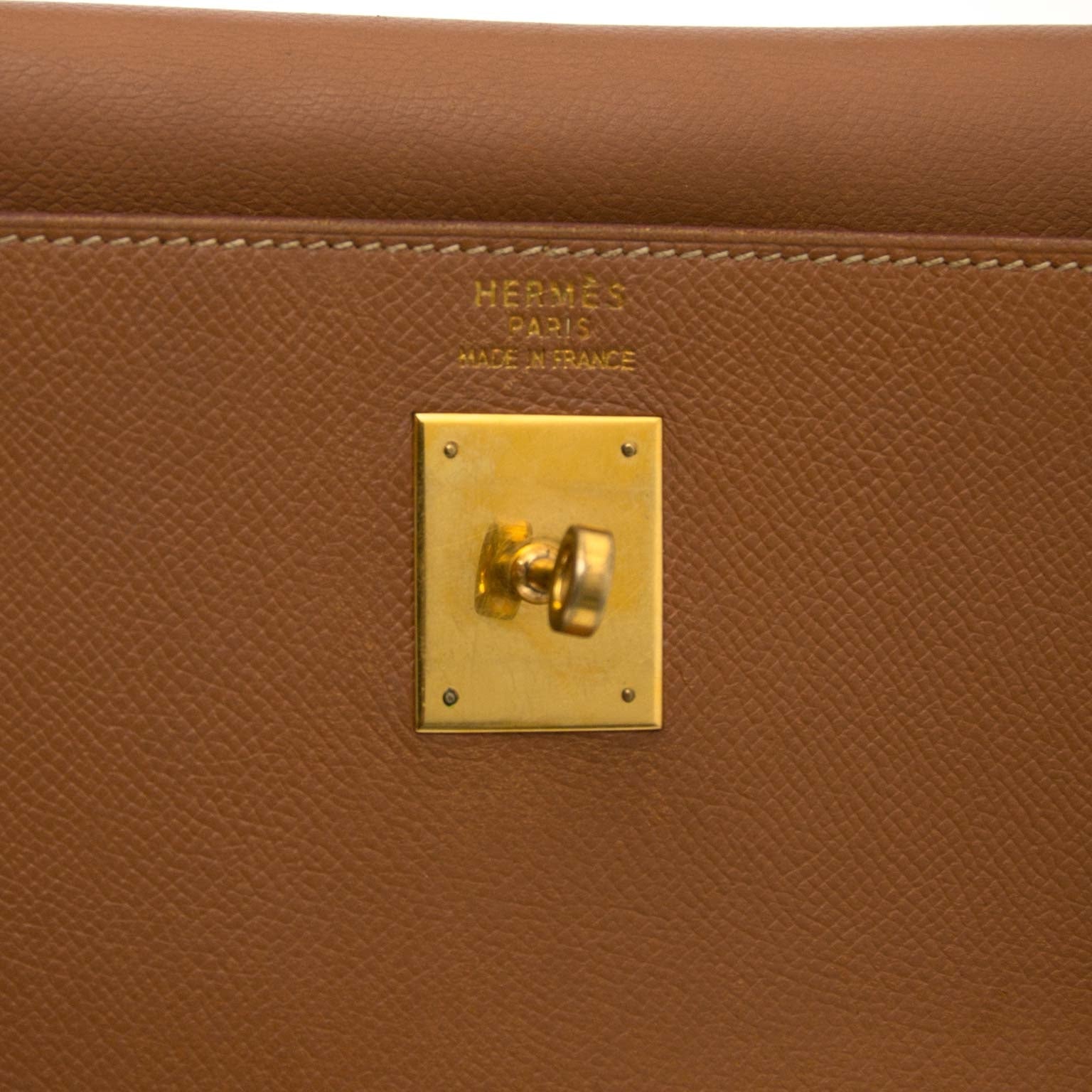 Hermes Kelly gold 40cm sellier cuir courchevel GHW acheter en ligne chez labellov.com