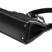 Hermès Kelly 35cm Lakis Black Boxcalf Leather with Toile PHW