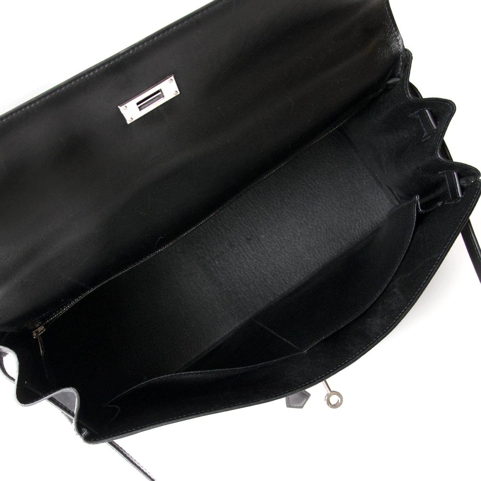 *RARE* Hermès Kelly 35cm Lakis Black Boxcalf Leather Toile PHW