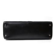 Hermès Kelly 35cm Lakis Black Boxcalf Leather with Toile PHW buy and sell