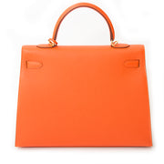 koop veilig online tweedehands Hermès Kelly 35 Feu Epsom GHW webshop labellov.com webshop labellov.com
