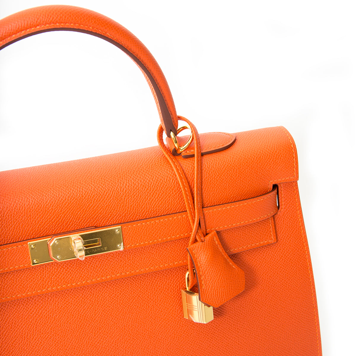 shop safe online secondhand designer Hermès Kelly 35 Feu Epsom GHW at the best price webshop labellov.com