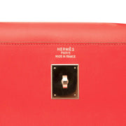 Buy vintage Hermes Kelly 35 Bougainvillea Red Swift PHW with strap at the right price at LabelLOV vintage webshop. Luxe, vintage, fashion. Safe and secure online shopping. Antwerp, Belgium.