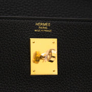 Hermès Kelly 32 Black Togo GHW