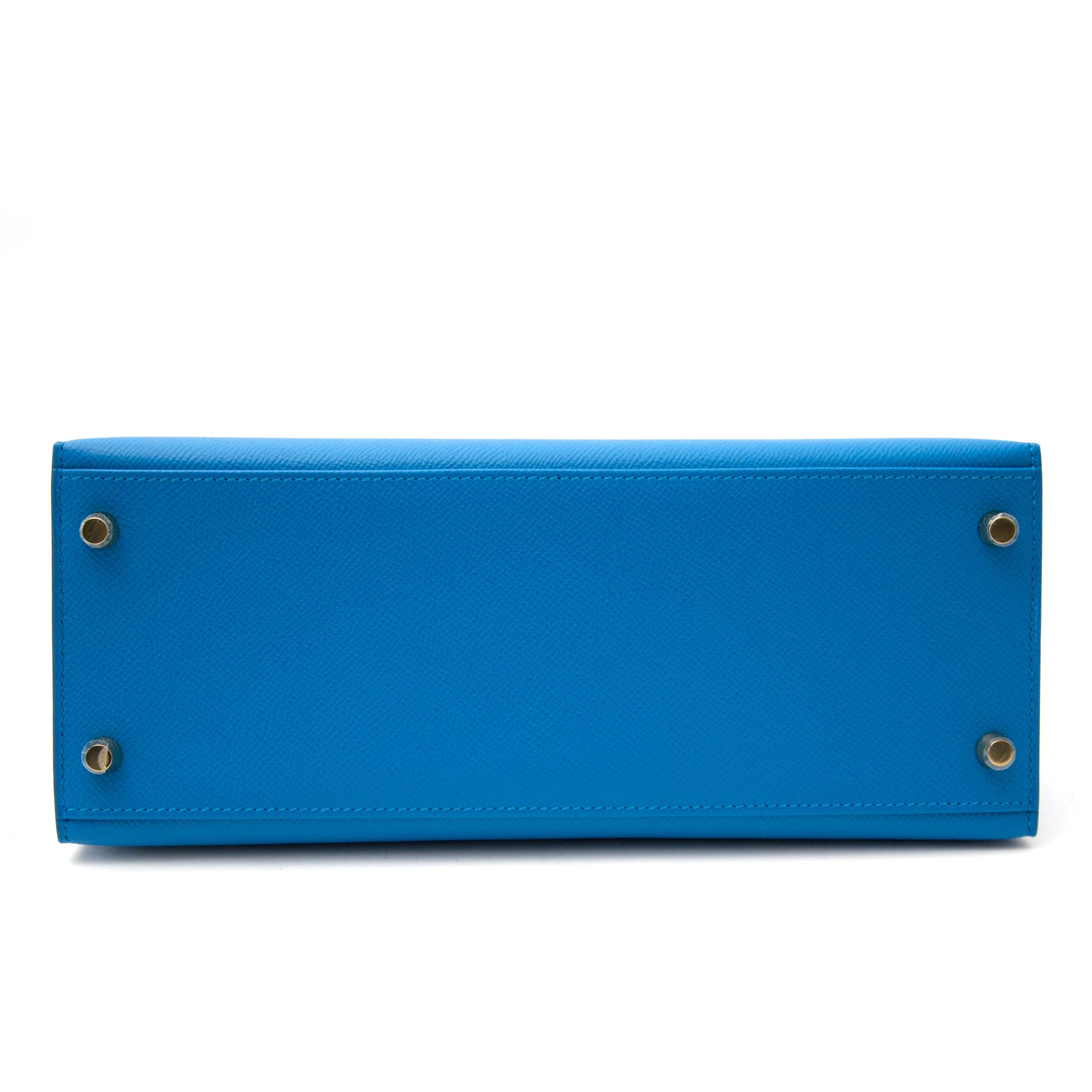 acheter en ligne neuf sac a main Hermès Kelly Sellier 28 Epsom Bleu Zanzibar GHW