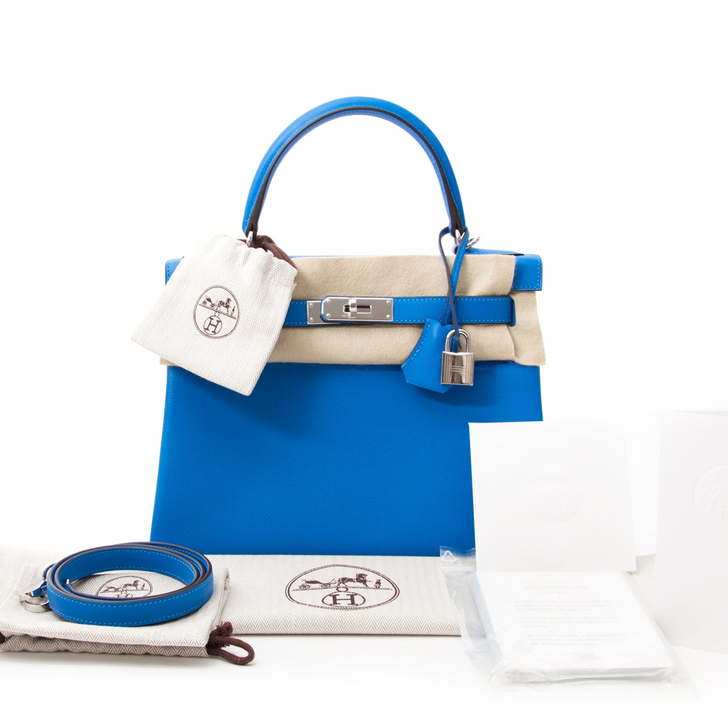 koop veilg online aan de beste prijs jou tweedehands koop online 100% authentieke Brand New Hermes Kelly 28 Evercalf Hydra