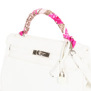 Very Rare Hermès Kelly 32 White Clemence Taurillon PHW for sale exclusively online at Labellov secondhand